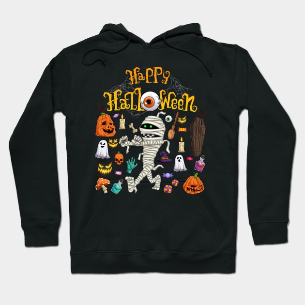 Happy Halloween Scary Hoodie by folidelarts